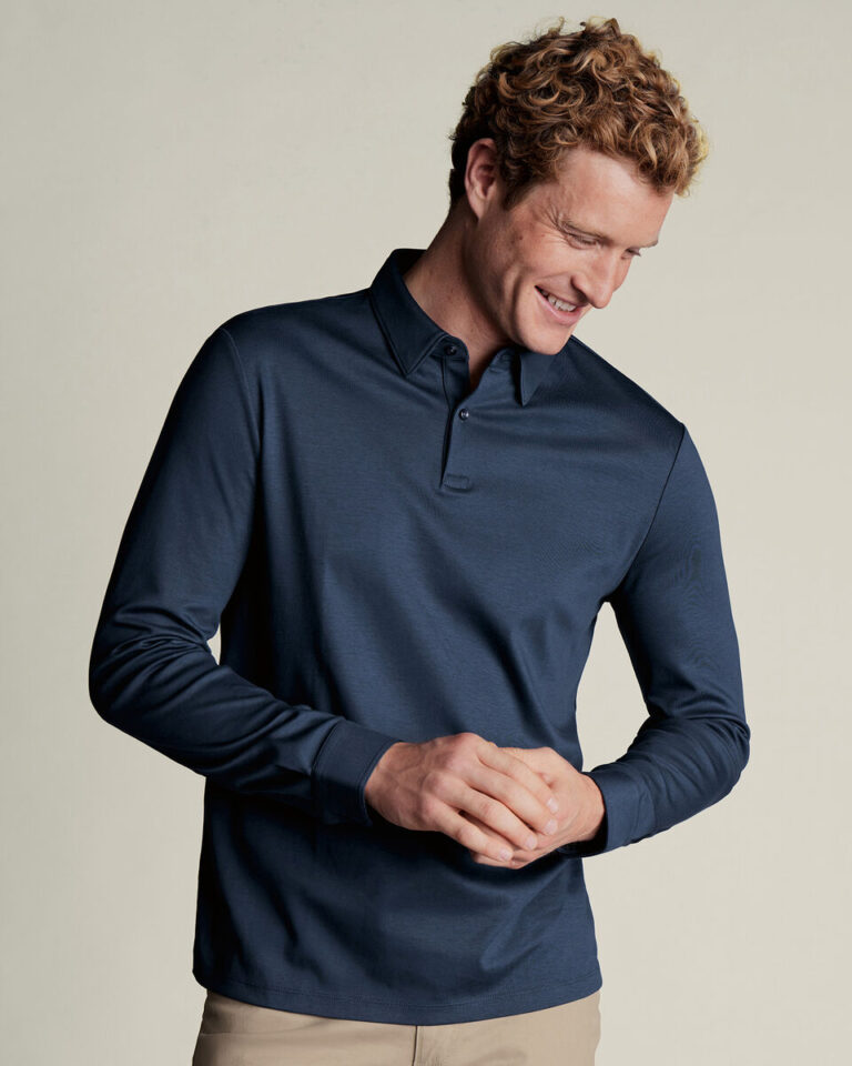mens long sleeve polo